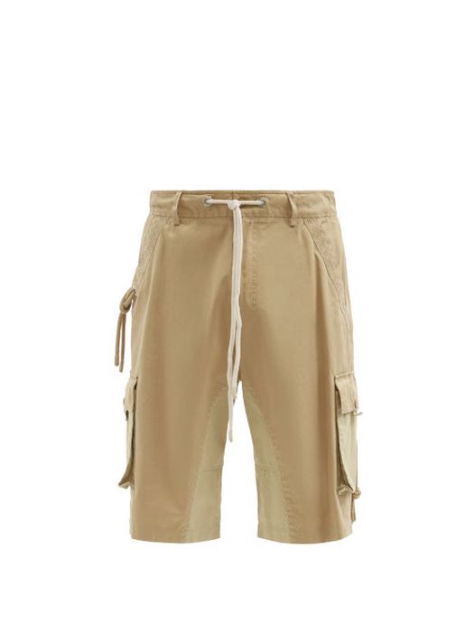 1 Moncler JW Anderson - Patch-pocket Cotton-twill Shorts - Mens - Beige