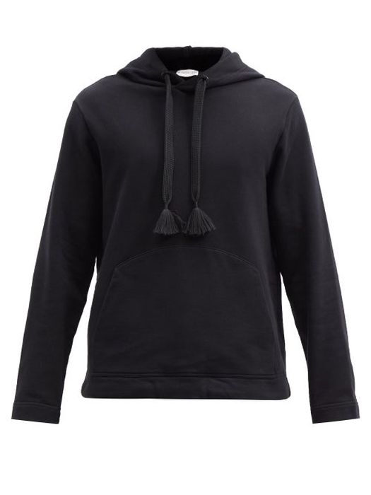 5 Moncler Craig Green - Tasselled Cotton-jersey Hooded Sweatshirt - Mens - Black