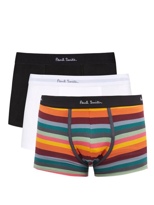Paul Smith - Pack Of Three Cotton-blend Boxer Briefs - Mens - Multi