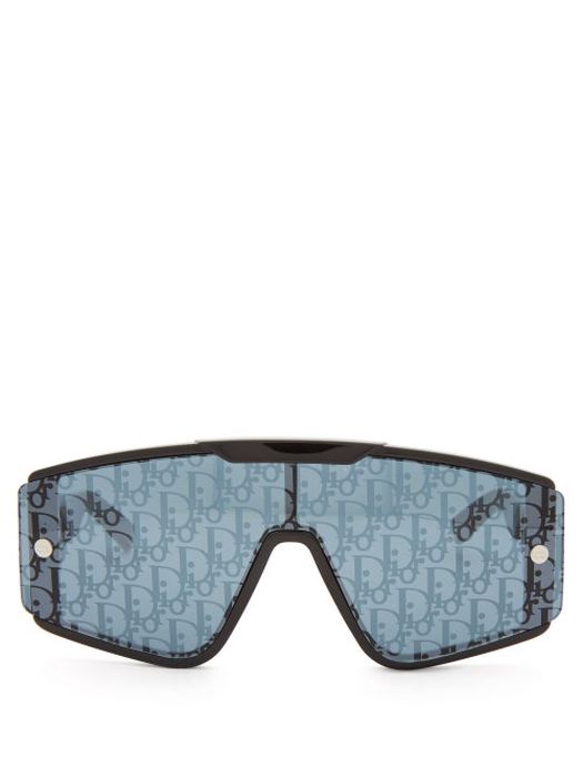 Dior - Diorxtrem Monogram Mask Acetate Sunglasses - Mens - Black