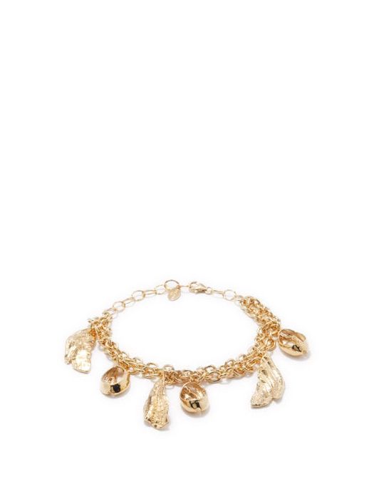 Elise Tsikis - Herode 24kt Gold-plated Anklet - Womens - Yellow Gold