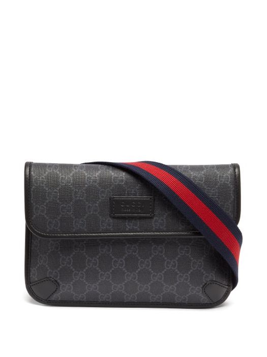 Gucci - GG-logo Coated-canvas Belt Bag - Mens - Black