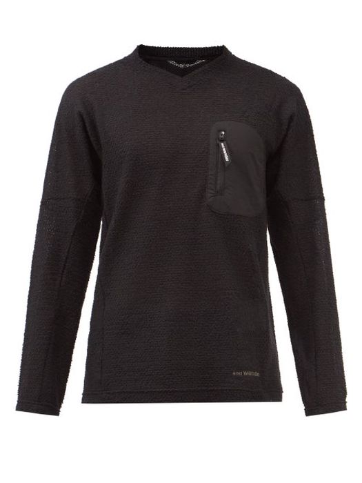 And Wander - Alpha Direct Technical Waffle-knit Sweater - Mens - Black