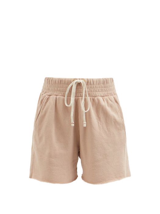 Les Tien - Yacht Cotton French Terry Shorts - Womens - Light Pink