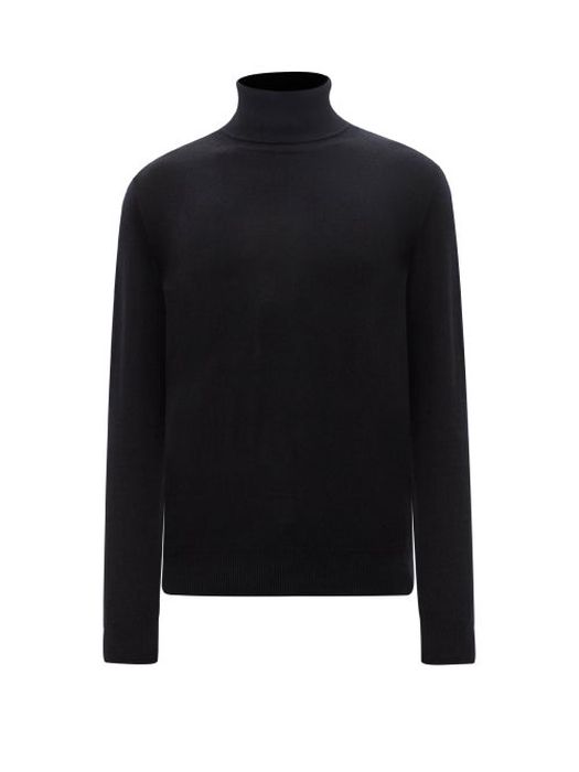 Allude - Cashmere Roll-neck Sweater - Mens - Black