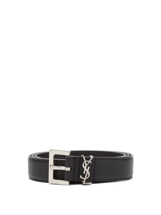 Saint Laurent - Poncho Lux Leather Belt - Mens - Black