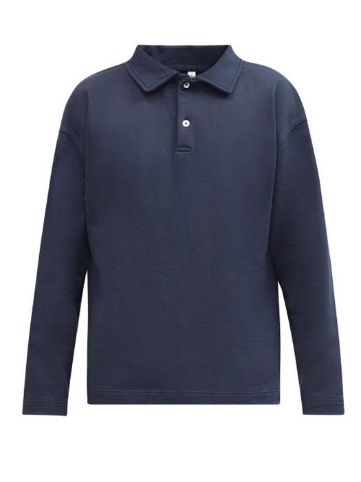 Another Aspect - Organic-cotton Polo Shirt - Mens - Navy