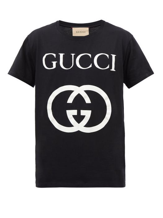 Gucci - GG-logo Cotton-jersey T-shirt - Mens - Black White
