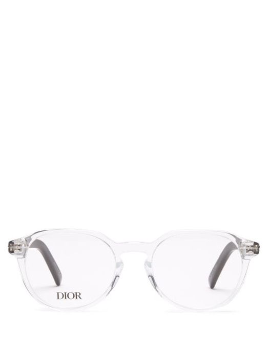Dior - Dioressential Round Acetate Glasses - Mens - Clear