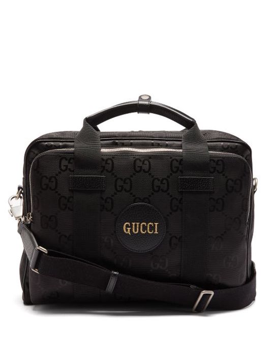 Gucci - GG-monogram Leather-trim Nylon Briefcase - Mens - Black