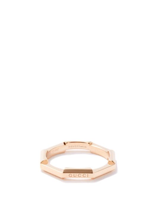 Gucci - Link To Love 18kt Rose-gold Ring - Womens - Gold