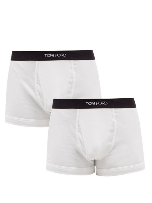 Tom Ford - Pack Of Two Cotton-blend Jersey Boxer Briefs - Mens - White