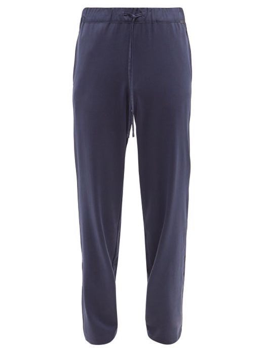 Hanro - Night & Day Cotton-interlock Pyjama Trousers - Mens - Navy