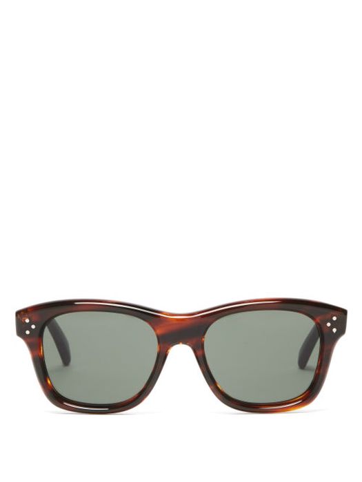 Celine Eyewear - Square Tortoiseshell-acetate Sunglasses - Mens - Brown