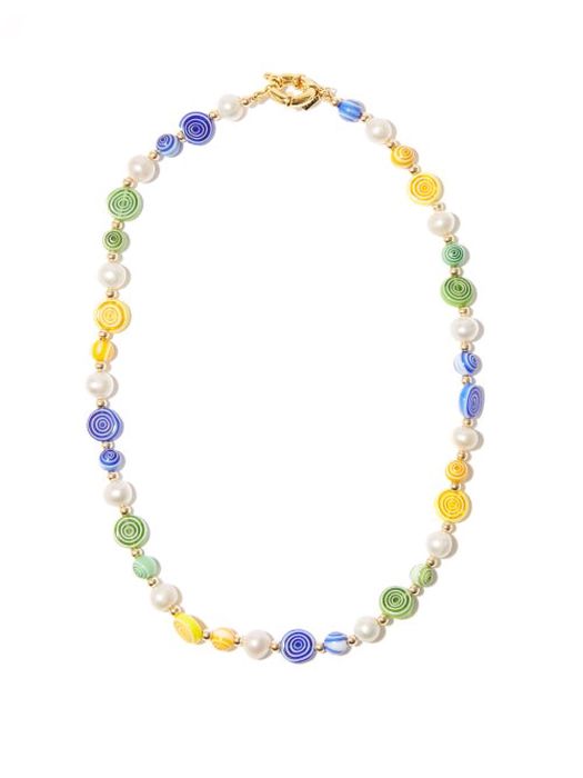 Éliou - Jenga Millefiori Glass & Gold-filled Necklace - Mens - Multi