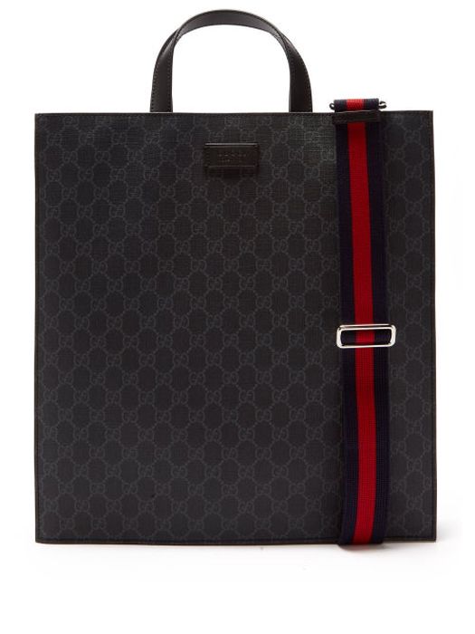 Gucci - GG-jacquard Coated-canvas Tote Bag - Mens - Black