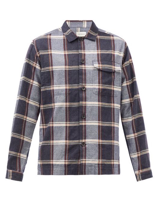 Oliver Spencer - Avery Addington Checked Cotton Shirt - Mens - Blue Multi