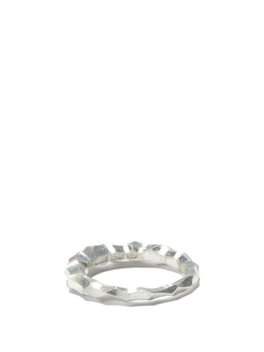 All Blues - Snake Thin Sterling-silver Ring - Womens - Silver