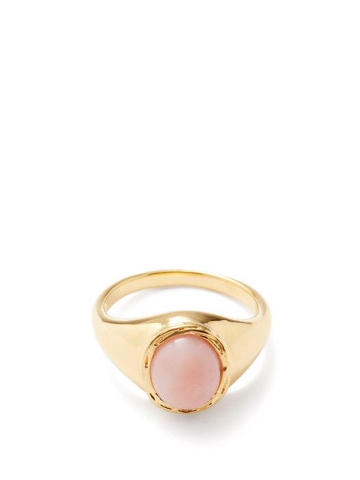 By Alona - Alba Opal & 18kt Gold-plated Ring - Womens - Pink Gold