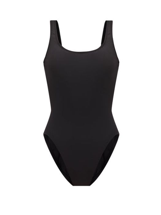 Norma Kamali - Scoop-neck Open-back Swimsuit - Womens - Black