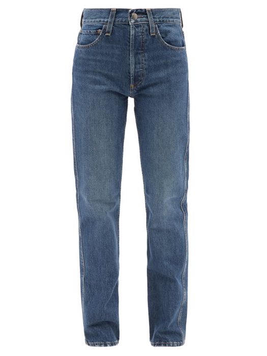 Co - High-rise Straight-leg Jeans - Womens - Blue