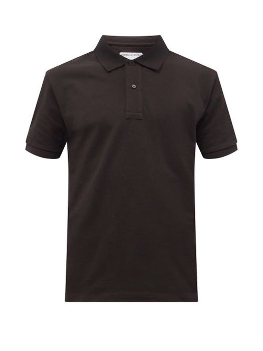 Bottega Veneta - Piqué-cotton Polo Shirt - Mens - Brown