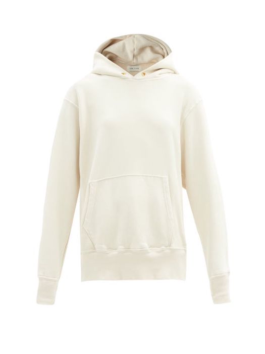 Les Tien - Brushed-back Cotton Hooded Sweatshirt - Womens - Ivory