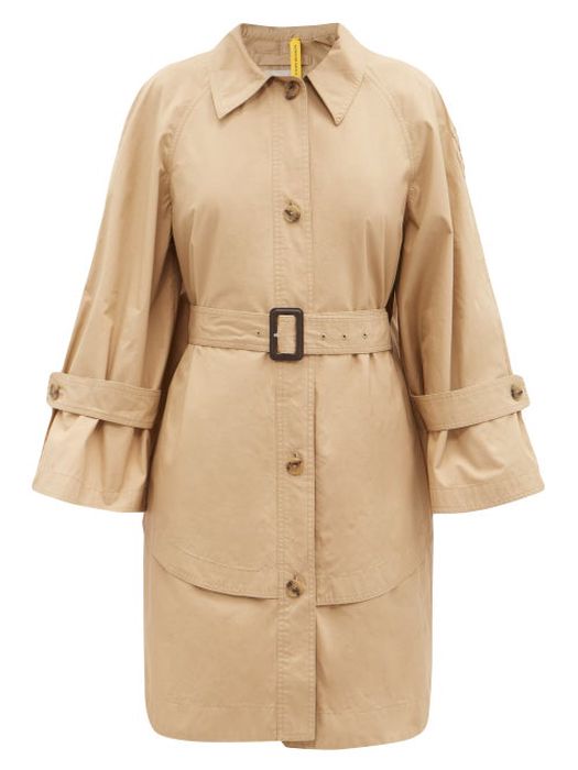 1 Moncler JW Anderson - Dungeness Layered-hem Cotton Trench Coat - Womens - Beige