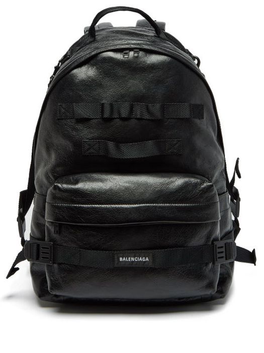 Balenciaga - Logo-patch Canvas Backpack - Mens - Black