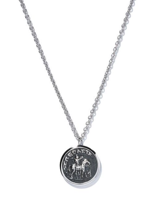 Tom Wood - Alexander Coin-pendant Sterling-silver Necklace - Mens - Silver