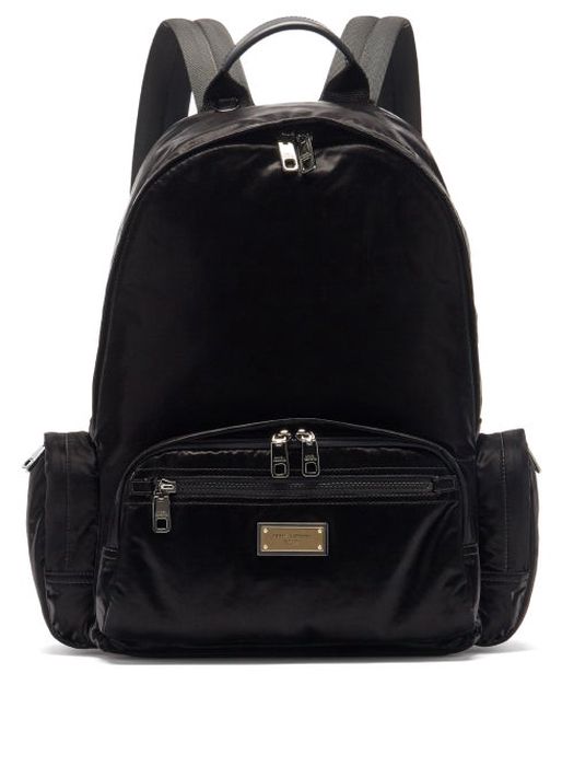Dolce & Gabbana - Logo Plaque Backpack - Mens - Black