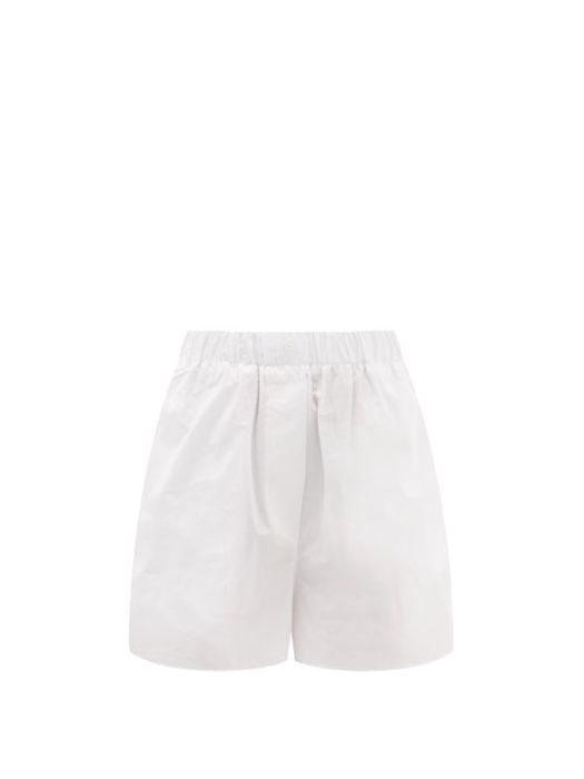 The Frankie Shop - Lui Organic Cotton-poplin Boxer Shorts - Womens - White