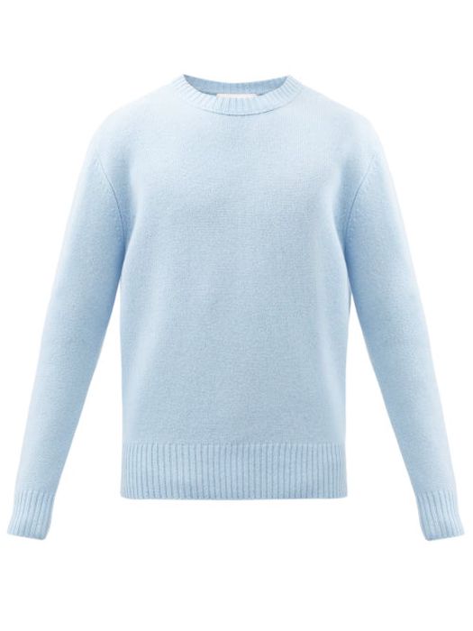Frame - Cashmere Sweater - Mens - Light Blue