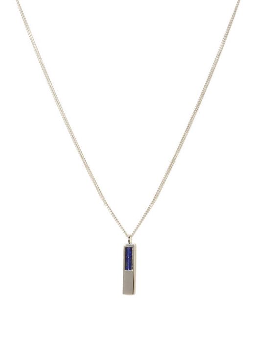 Tom Wood - Lapis Lazuli Sterling Silver Pendant Necklace - Mens - Silver