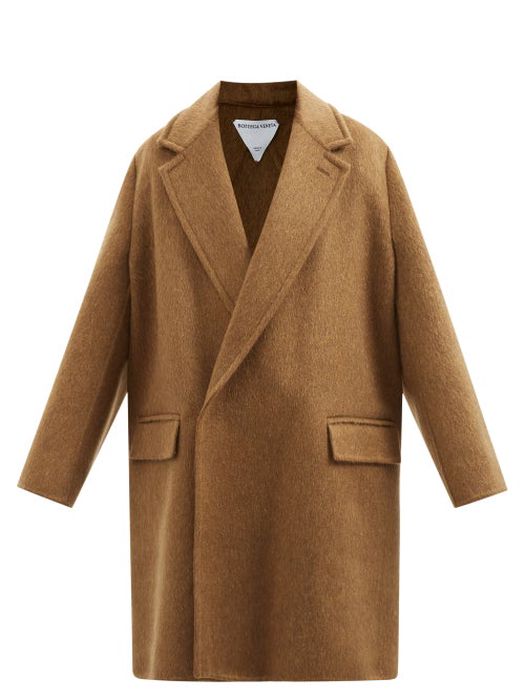 Bottega Veneta - Oversized Wool-blend Felt Overcoat - Womens - Brown