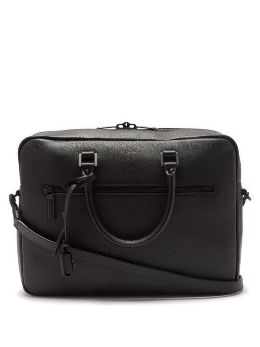 Saint Laurent - Sac De Jour Grained-leather Briefcase - Mens - Black