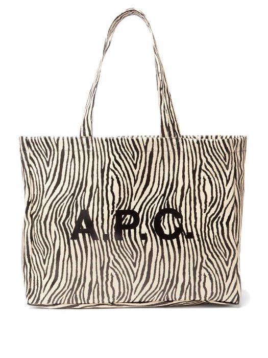 A.P.C. - Diane Zebra-stripe Recycled Faux-leather Tote Bag - Mens - Multi