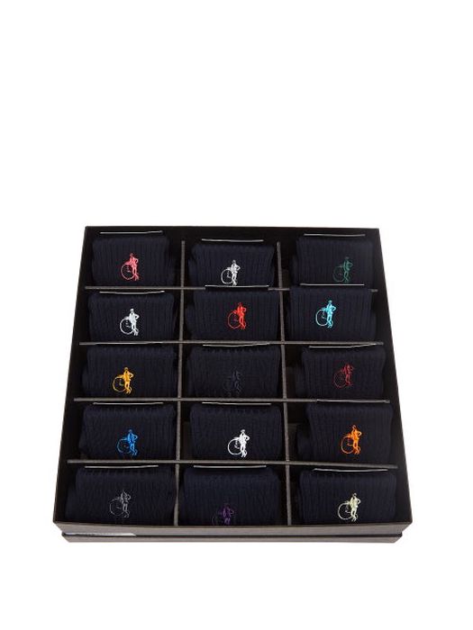 London Sock Company - Simply Sartorial Pack Of 15 Cotton-blend Socks - Mens - Navy
