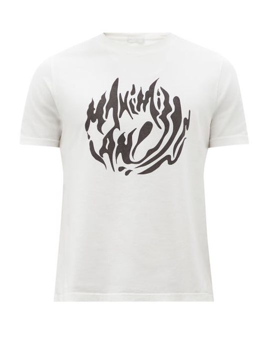 Maximilian - Logo-print Cotton-jersey T-shirt - Mens - White