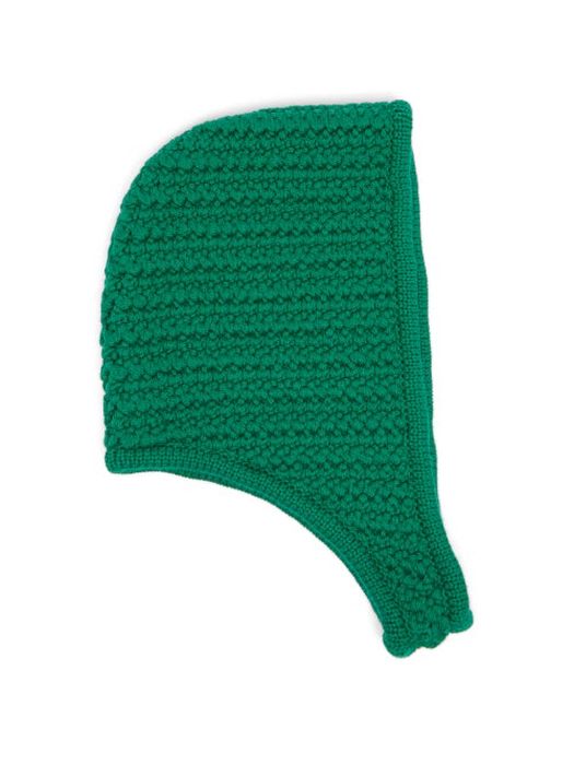 Miu Miu - Crochet-wool Hood - Womens - Green