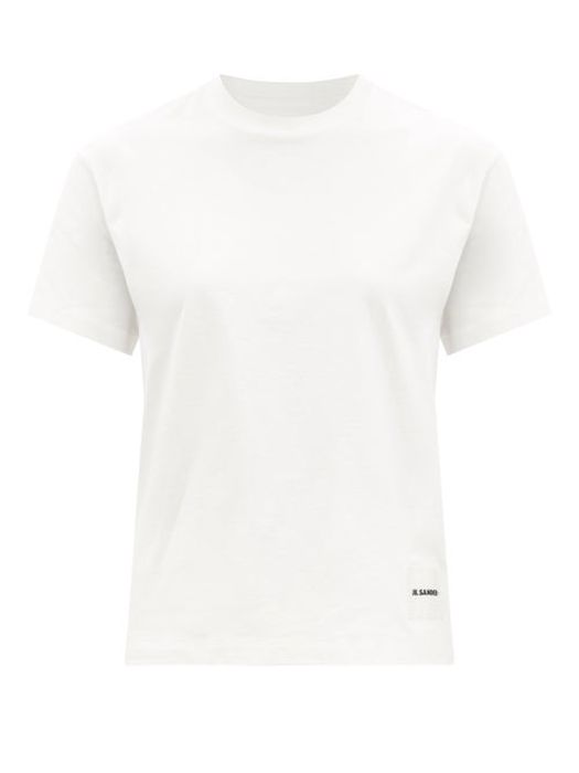 Jil Sander - Pack Of Three Organic-cotton Jersey T-shirts - Womens - White