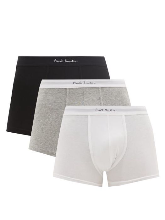 Paul Smith - Pack Of Three Cotton-blend Jersey Boxer Briefs - Mens - Multi