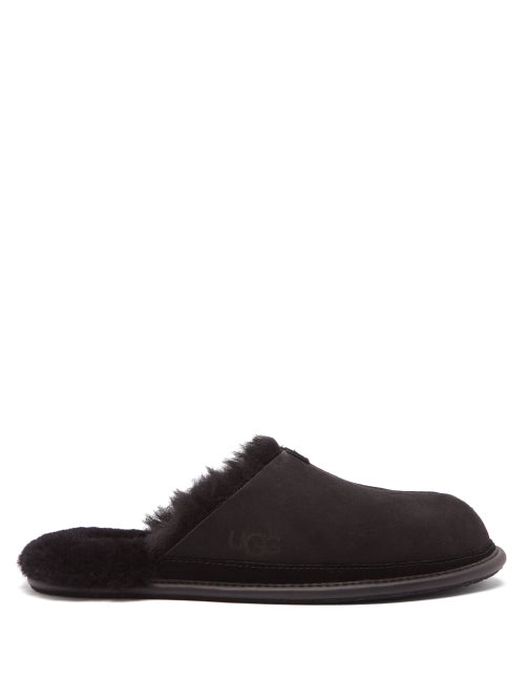 Ugg - Hyde Shearling-lined Suede Slippers - Mens - Black