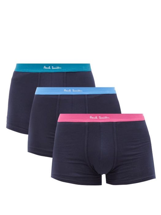 Paul Smith - Pack Of Three Stretch-cotton Jersey Boxer Briefs - Mens - Black