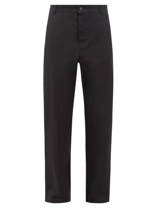 Boramy Viguier - Cotton-blend Straight-leg Trousers - Mens - Black