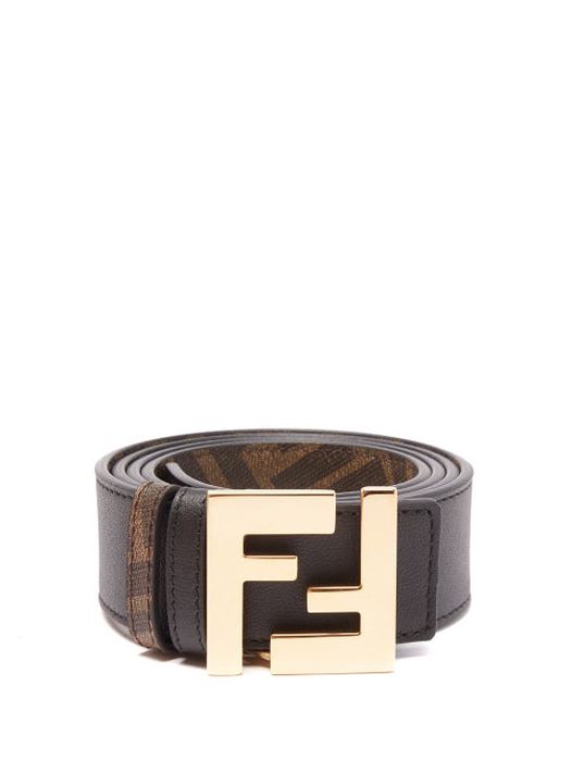 Fendi - Reversible F-logo Leather Belt - Mens - Black