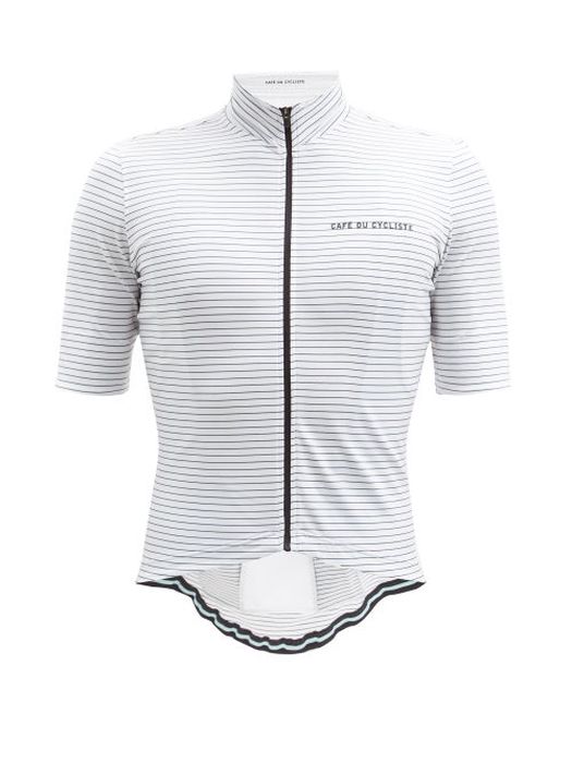 Café Du Cycliste - Francine Striped Jersey Cycling Top - Mens - White