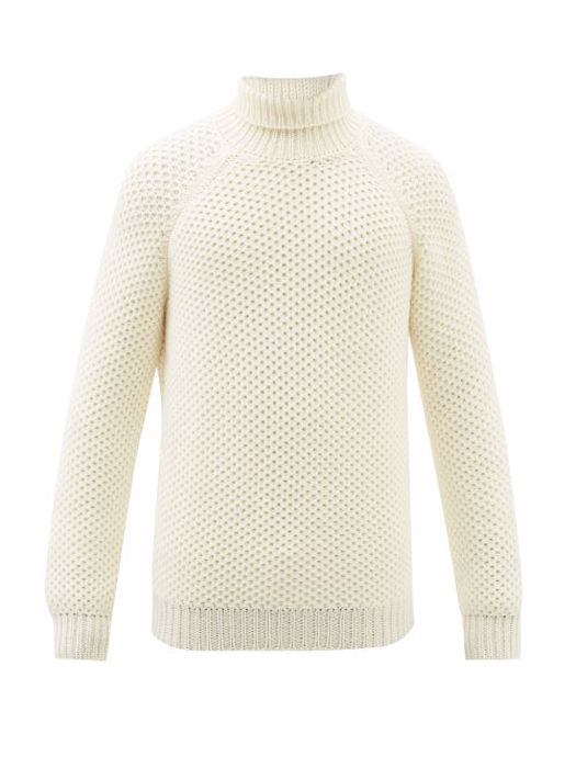 Ann Demeulemeester - Hugo Roll-neck Wool Sweater - Mens - White