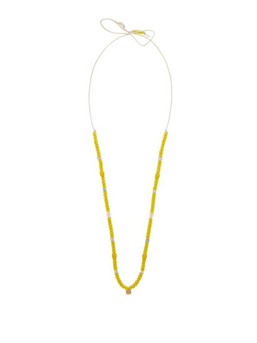 Musa By Bobbie - Diamond, Aquamarine & 18kt Gold Charm Necklace - Womens - Yellow