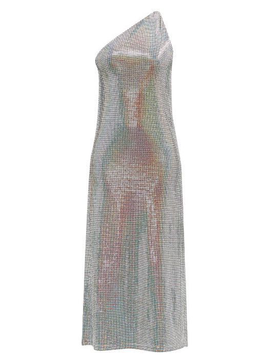 Dodo Bar Or - Vika One-shoulder Sequinned-jersey Dress - Womens - Silver